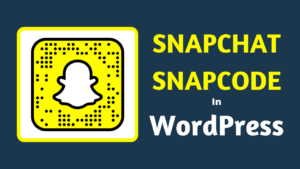 How to add snapchat snapcode in wordpress
