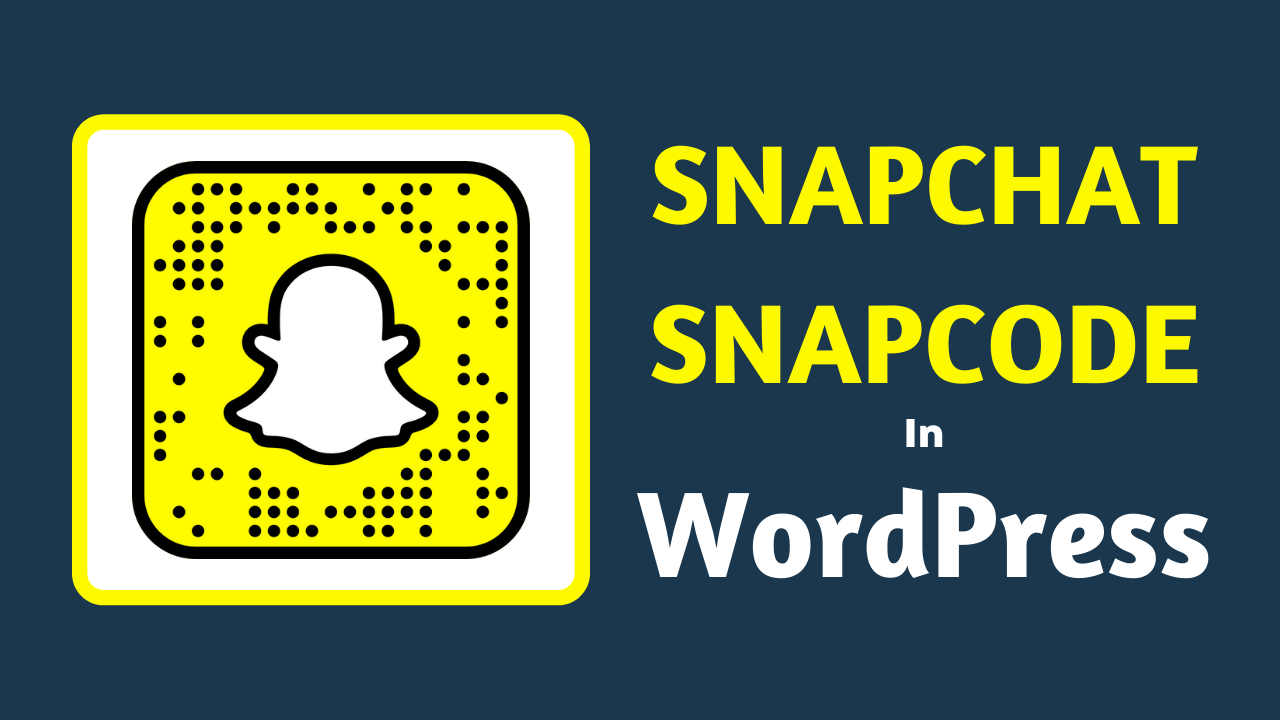 How to add snapchat snapcode in wordpress